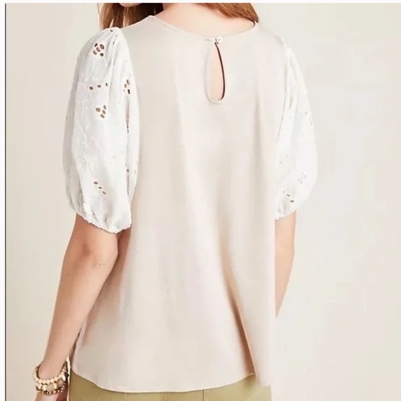 BNWOT DOLAN Eyelet Puff Sleeve Blouse Sz.M - Picture 3 of 7